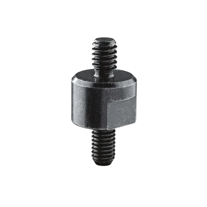 K&M threaded pin 1/4 inch black metal fastener hardware component