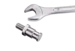 K&M TV-PIN black television monitor mounting pin bracket with adjustment features