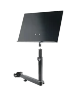 K&M universal holder black microphone stand adapter mounting bracket close-up detail