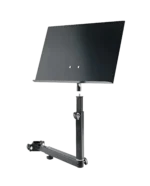 K&M universal holder black microphone stand adapter mounting bracket close-up detail