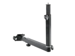 K&M universal holder black microphone stand adapter with mounting bracket front view