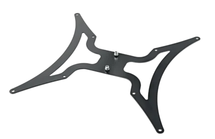 K&M Vesa Adapter black metal mounting bracket with adjustment mechanisms and mounting points