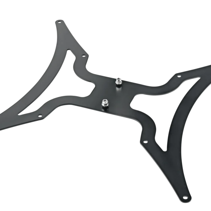 K&M Vesa Adapter black metal mounting bracket with adjustment mechanisms and mounting points