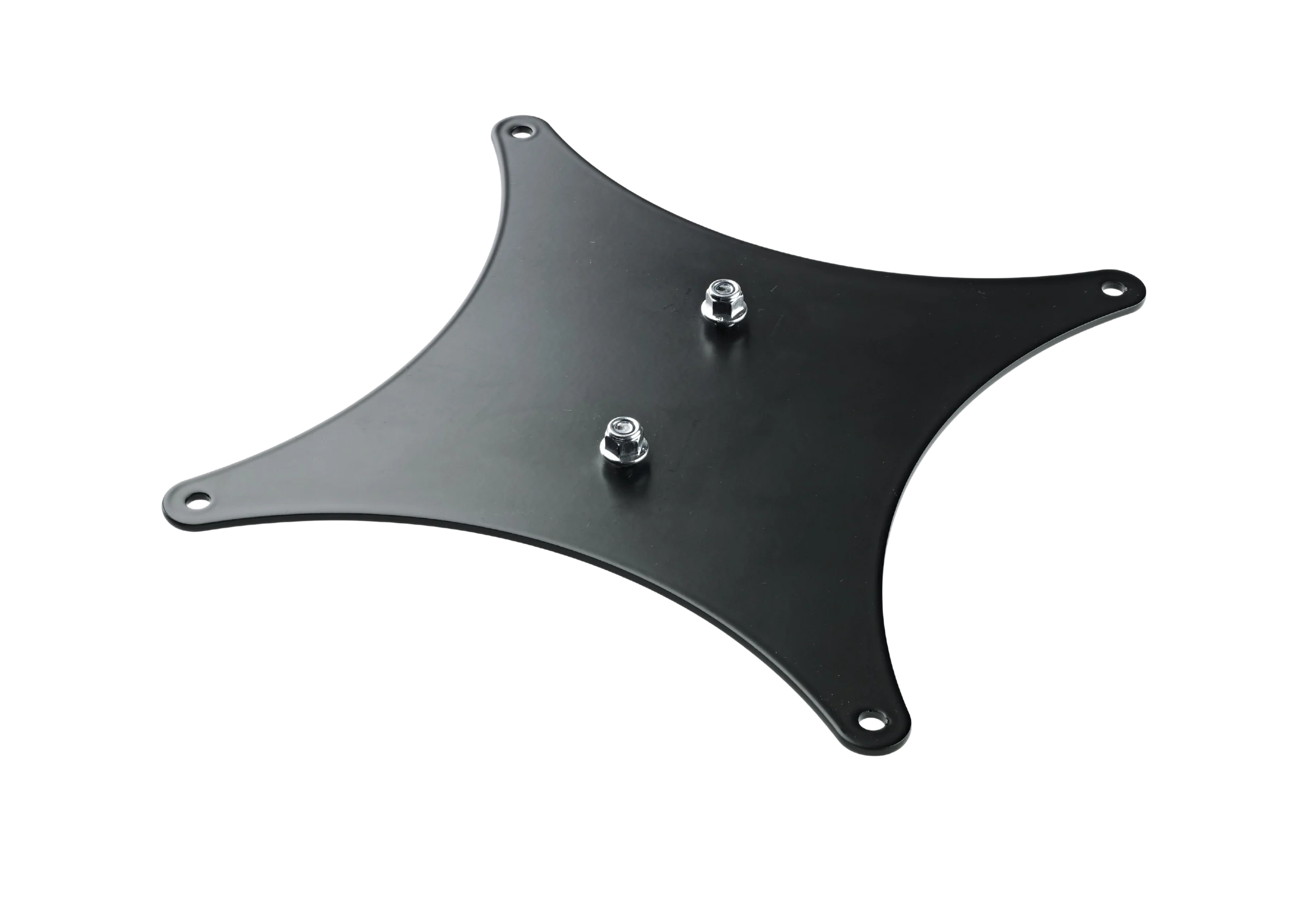 K&M Vesa Adapter Black Mount Hardware K&M Vesa Adapter black metal mounting bracket front view with adjustment holes