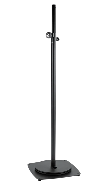 K&M 5kg weight plate for M20 base with structured black finish rear panel view