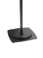 K&M 5 kilogram structured black weight plate for M20 microphone stand base, side profile view