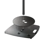 K&M 5kg structured black weight plate for M20 base with textured surface detail