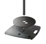K&M 5kg structured black weight plate for M20 base with textured surface detail