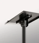 K&M tiltable bearing plate monitor stand black dimensional specifications diagram