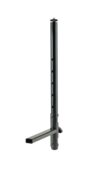 K&M black accessory mounting arm with adjustable ball joint and mounting hardware