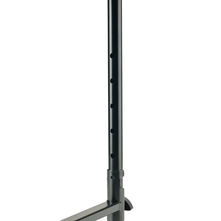 K&M black accessory mounting arm with adjustable ball joint and mounting hardware