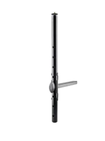 K&M black accessory mounting arm shown from side profile with adjustment mechanism visible