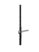 K&M black accessory mounting arm shown from side profile with adjustment mechanism visible