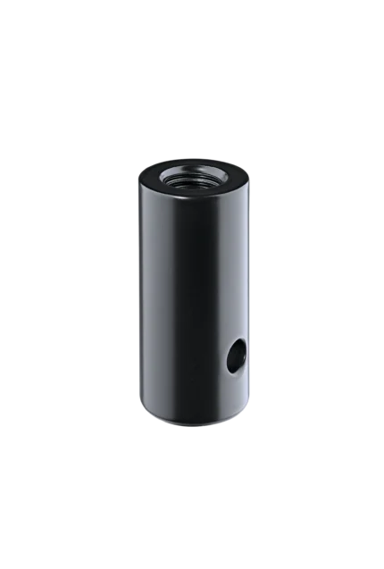 K&M adapter bolt M20F 35mm black metal fastener component front view