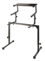 K&M controller keyboard tray black with mounting hardware and adjustment features