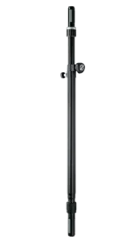 K&M distance rod with ring lock mechanism, black finish, top and bottom view