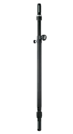 K&M distance rod with ring lock mechanism, black finish, top and bottom view
