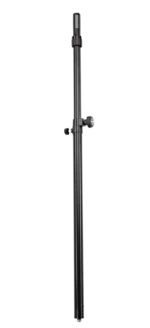 K&M distance rod with ring-lock mechanism in black finish, front view