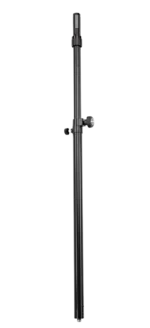 K&M distance rod with ring-lock mechanism in black finish, front view
