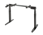 K&M electric keyboard stand black finish front view with adjustable height mechanism