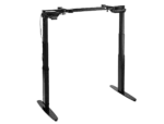 K&M electric keyboard stand in black supporting professional keyboard in home studio lifestyle setting