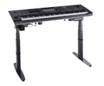 K&M electric keyboard stand black dimensional specifications and measurements diagram