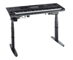 K&M electric keyboard stand black dimensional specifications and measurements diagram