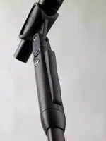 K&M Elegance One Hand Adjustable microphone stand dimensional diagram specifications black