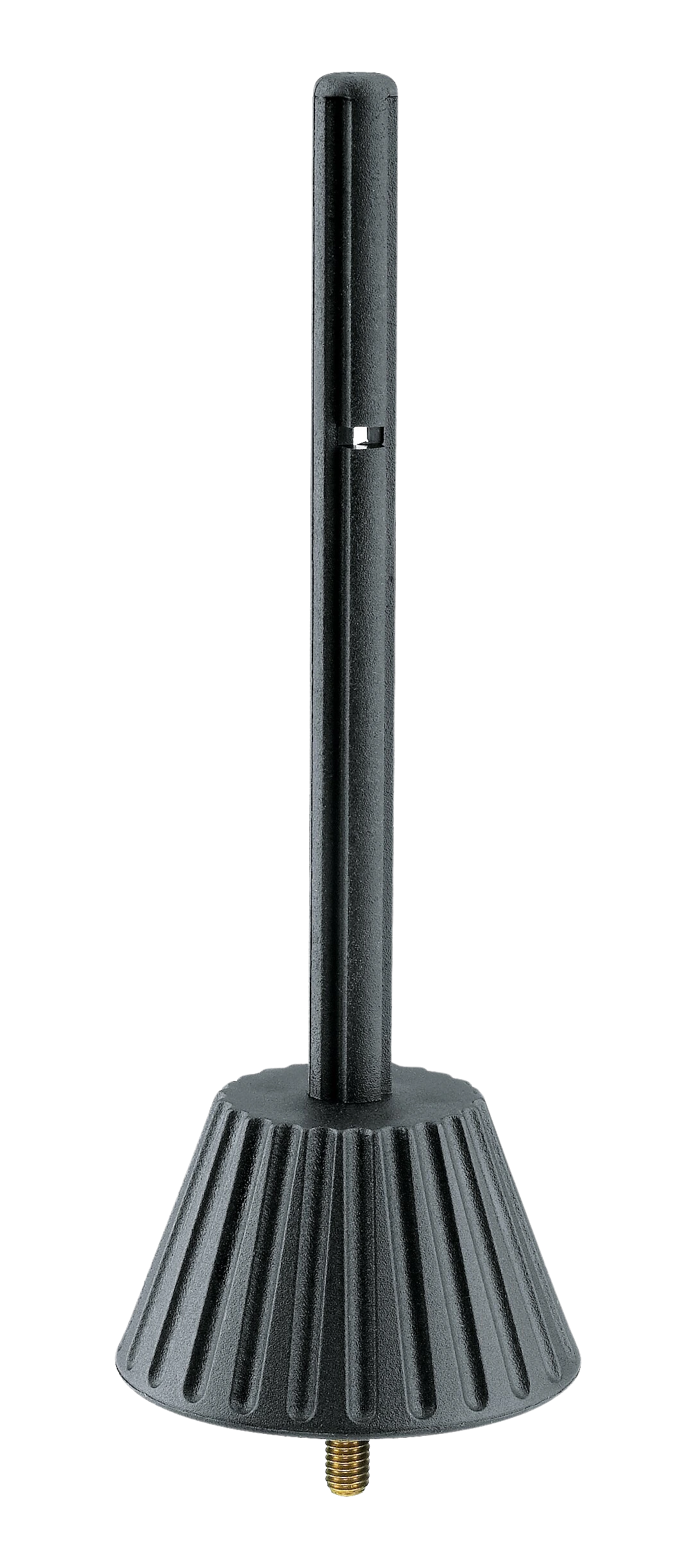 K&M Flute Peg Black Replacement Part K&M black flute peg replacement part, front view showing threaded design and grip texture