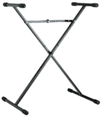 K&M keyboard stand black finish front view professional music equipment