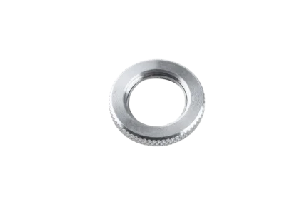 K&M knurled washer aluminum hardware component front view detail