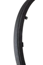 K&M microphone stand black rear panel showing base construction and stability features