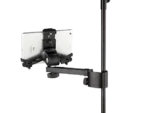 K&M Mini Universal Tablet Holder black clamp-on mount shown from side profile angle
