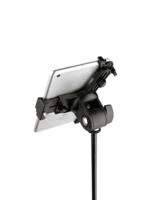 K&M Mini Universal Tablet Holder close-up detail showing secure grip mechanism and adjustment features