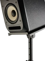 K&M tiltable bearing plate monitor stand black technical dimensional diagram specifications