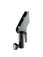 K&M mounting adapter for 35mm tubes, black finish, close-up detail view showing connector mechanism