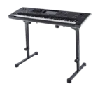 K&M Omega Pro keyboard stand black dimensional specifications and measurements diagram