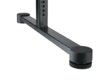 K&M Omega Pro keyboard stand black dimensional specifications and measurements diagram