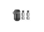 K&M quick release microphone adapter in black with mounting bracket and locking mechanism