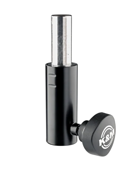 K&M black 25mm reducer flange metal hardware component front view