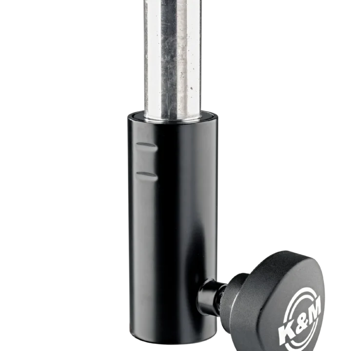 K&M black 25mm reducer flange metal hardware component front view