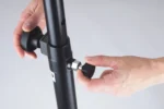 K&M Ring-Lock speaker stand black finish showing secure locking mechanism and stability features