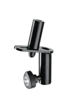 K&M speaker tilt adapter mounted on stand showing professional audio installation application