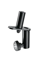 K&M speaker tilt adapter mounted on stand showing professional audio installation application