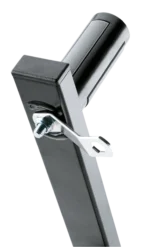 K&M black speaker wall mount showing mounting bracket and adjustment features