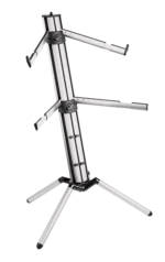 K&M Spider Pro keyboard stand anodized aluminum construction with adjustable legs and professional design