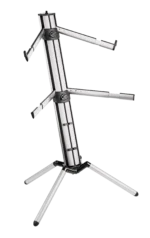 K&M Spider Pro keyboard stand anodized aluminum construction with adjustable legs and professional design