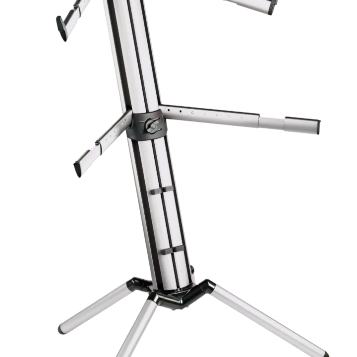 K&M Spider Pro keyboard stand anodized aluminum construction with adjustable legs and professional design