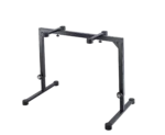 K&M black table-style keyboard stand with adjustable height and sturdy base construction