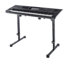 K&M table-style keyboard stand black dimensional specifications and measurements diagram